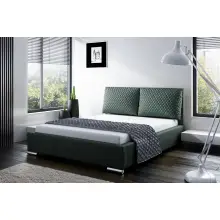 PRATO T2 łóżko tapicerowane 160x200 ze stelażem i pojemnikiem, ozdobne poduchy